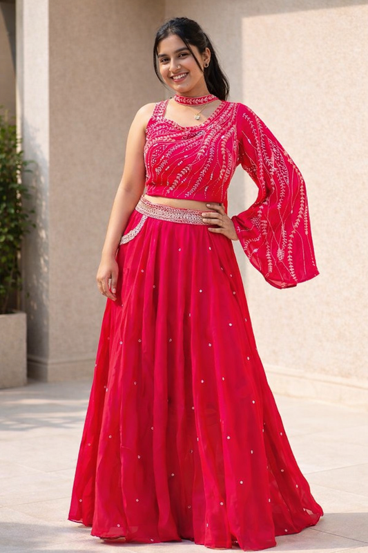 PREMIUM INDOWESTERN CROPTOP RANI