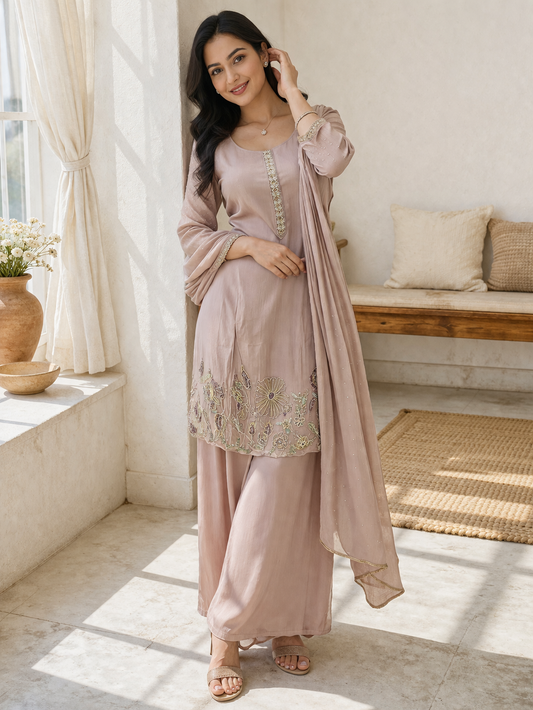 PREMIUM SUMMER TISSUE SHARARA SET