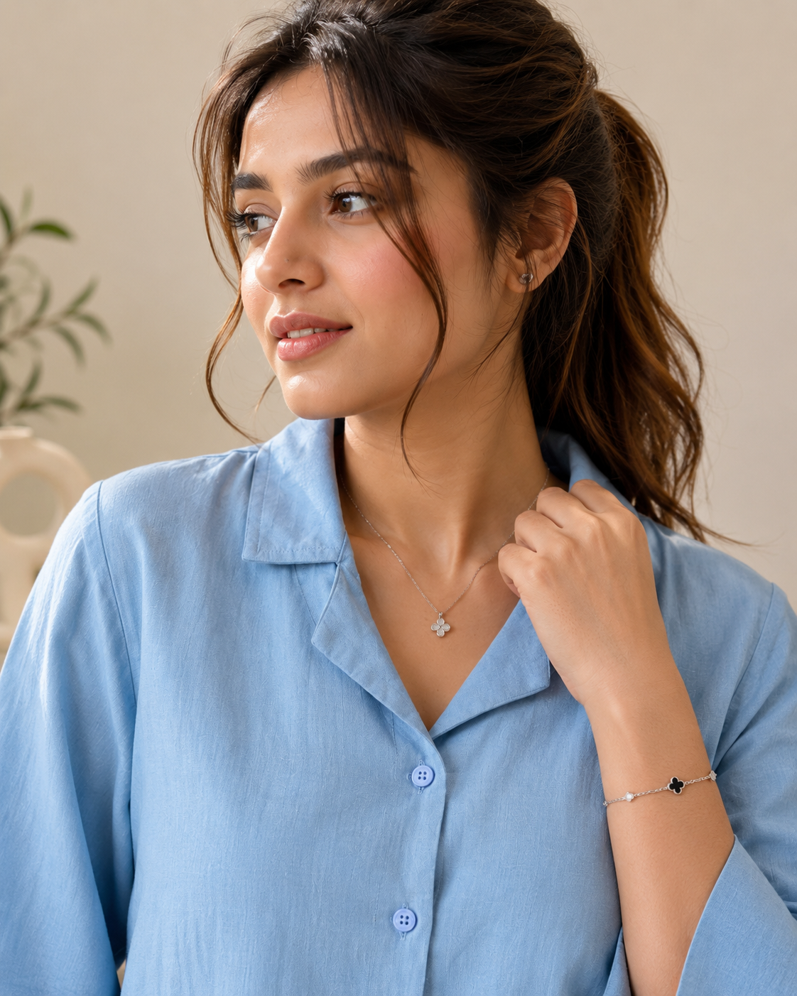 Denim Premium Cotton Shirt Top
