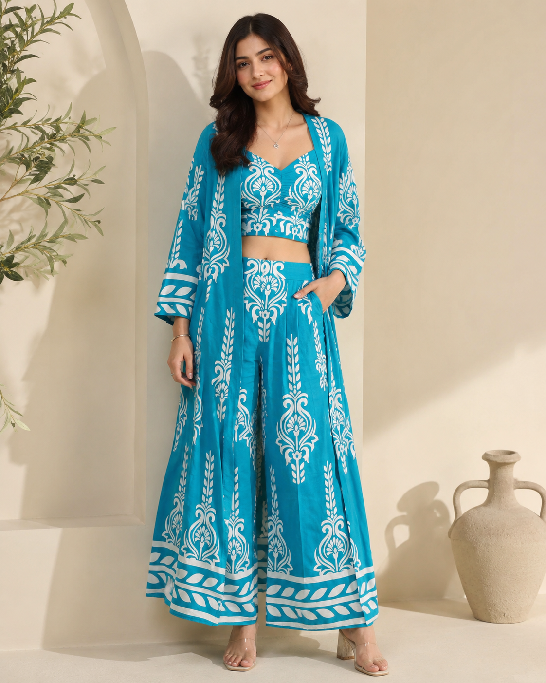 Azure Bloom Co-Ord Set