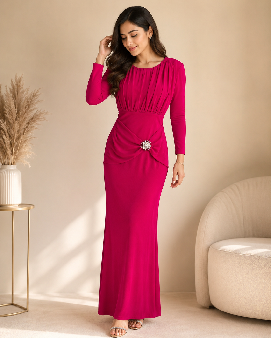 Red Elegance Bodycon One Piece Dress