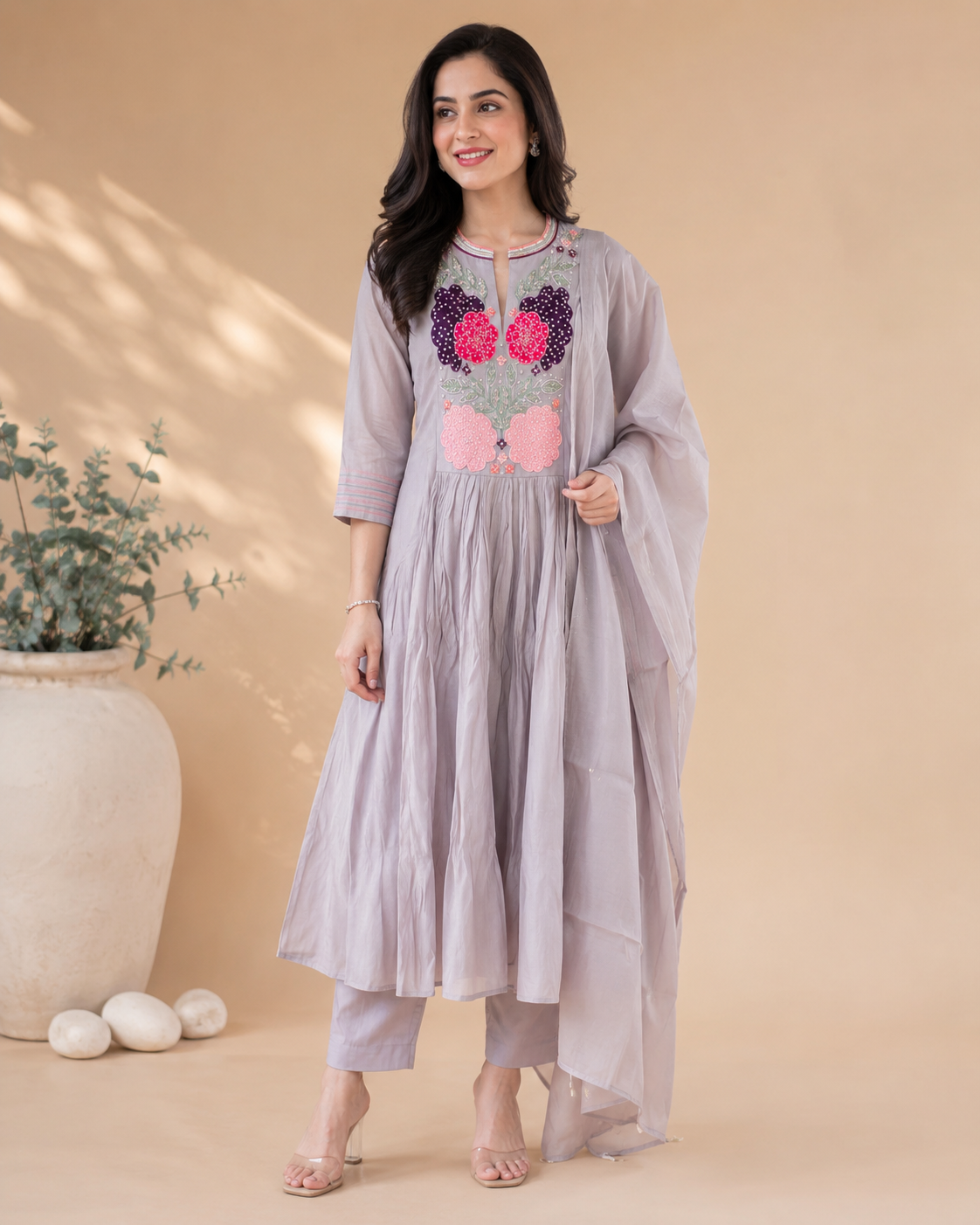 Rosabelle Luxe Embroidered Kurti Set