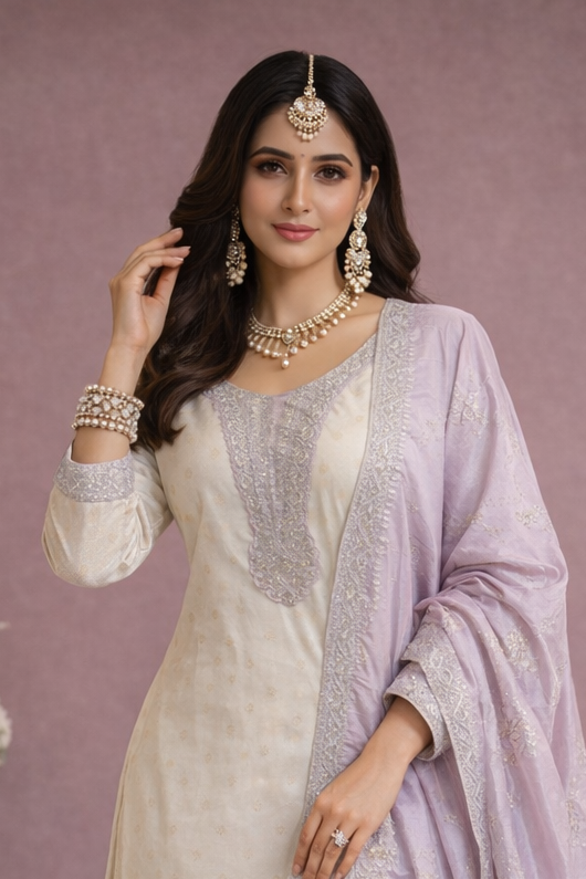 Ivory Lilac Noor Set