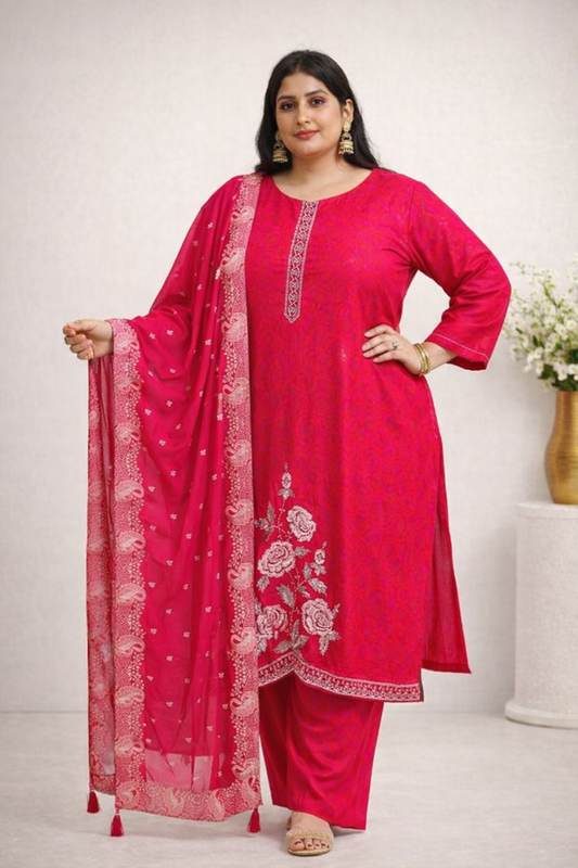 Gulnaar Royale – Handworked Festive Plus Size Kurta Set