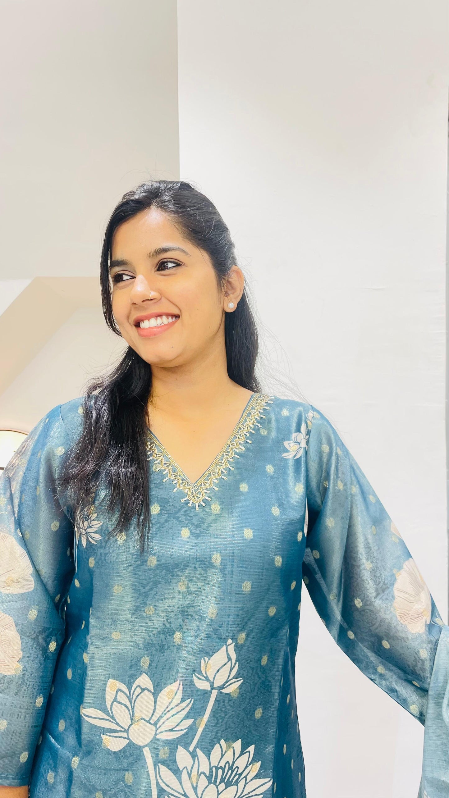 Blue Lotus Grace Kurti Set
