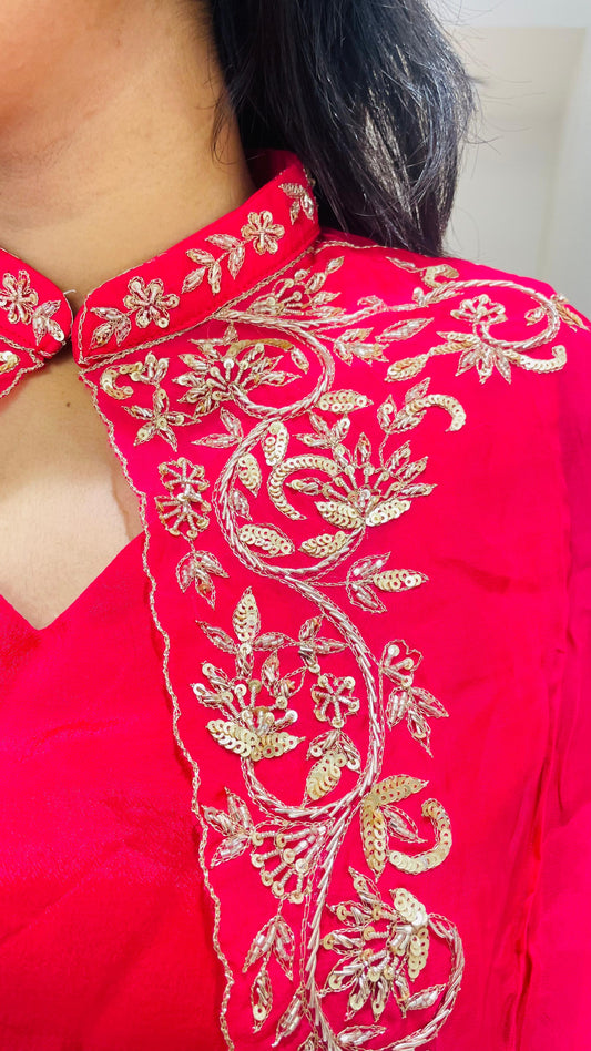 Luxe indowestern with cape