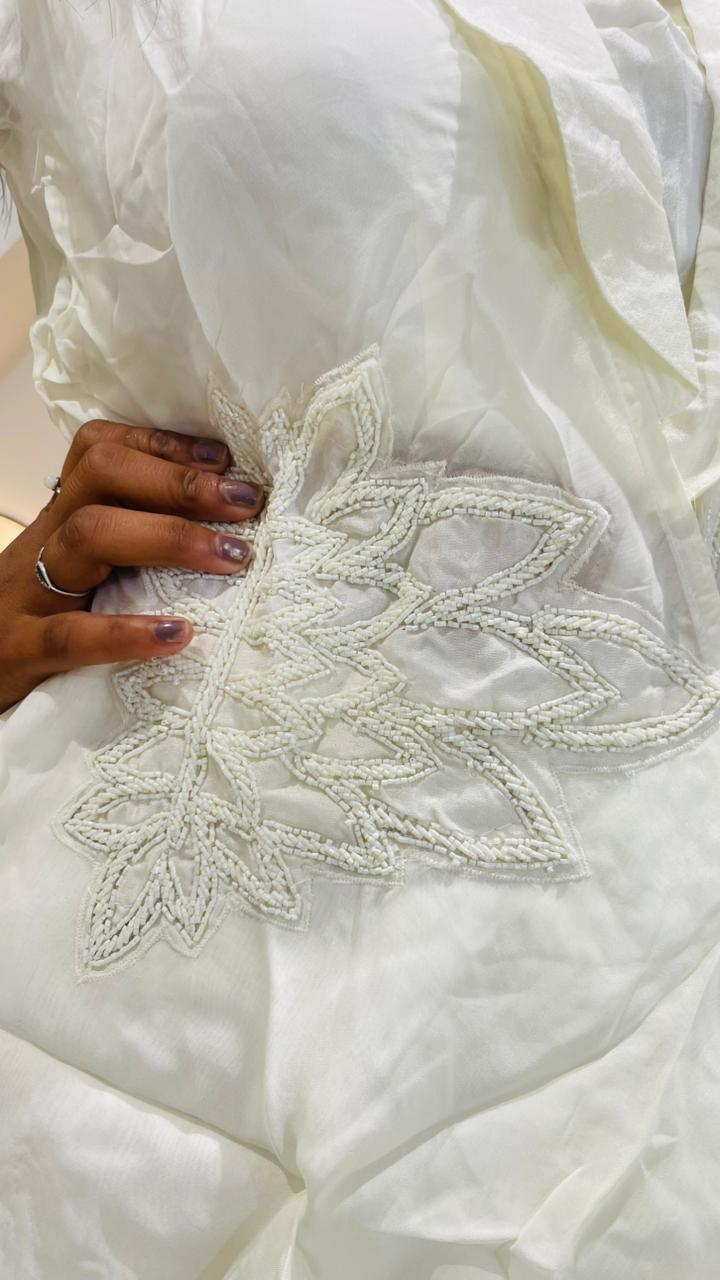 Luxe White Blazer style Indowestern