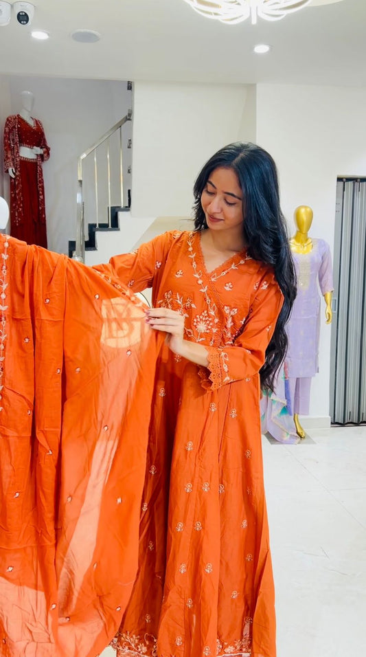 Premium Mul-Cotton Kurti Set