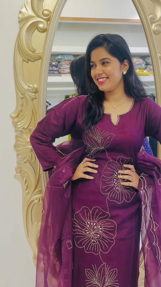 Dont Miss it ! Wine Kurti Set