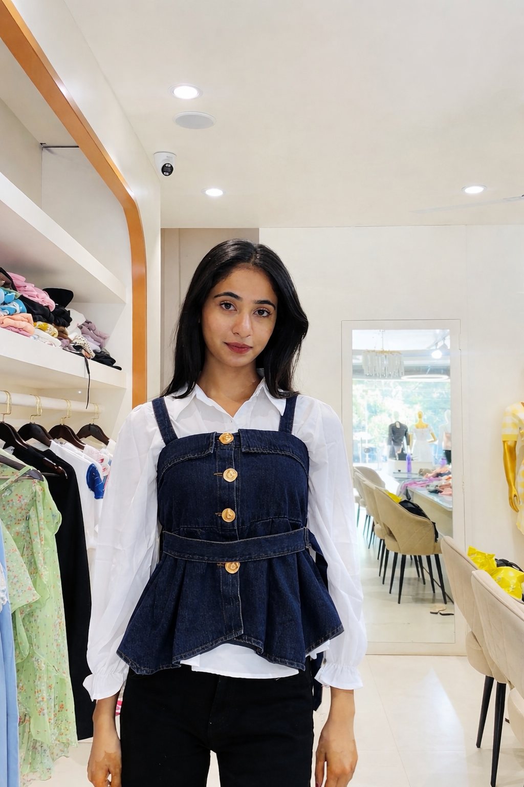 2PCS DARK DENIM TOP