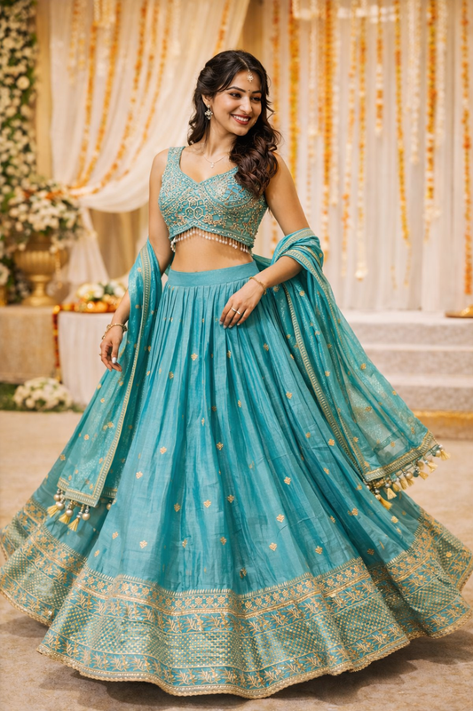 PREMIUM STICHED LEHENGA SET
