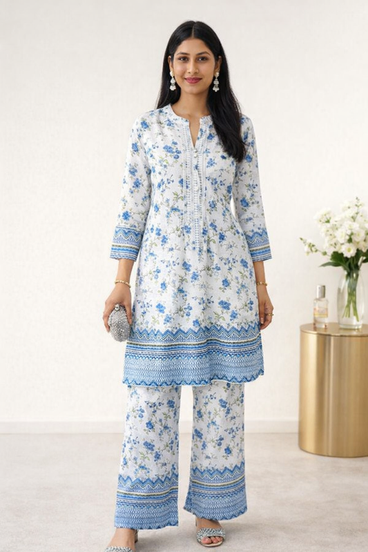 BEAUTIFUL FLORAL BLOSSOM CORD SET