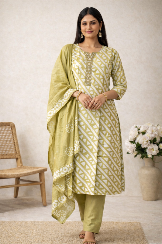 Premium Batik Kurti Set