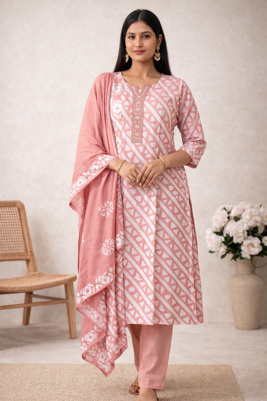 Premium Batik Kurti Set