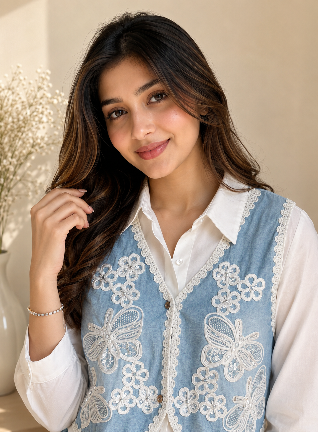 Butterfly Bloom Layered Shirt Top