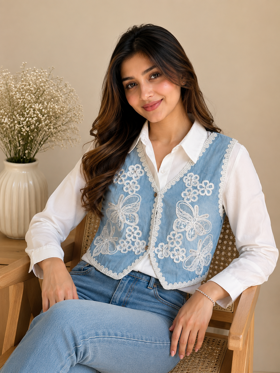 Butterfly Bloom Layered Shirt Top