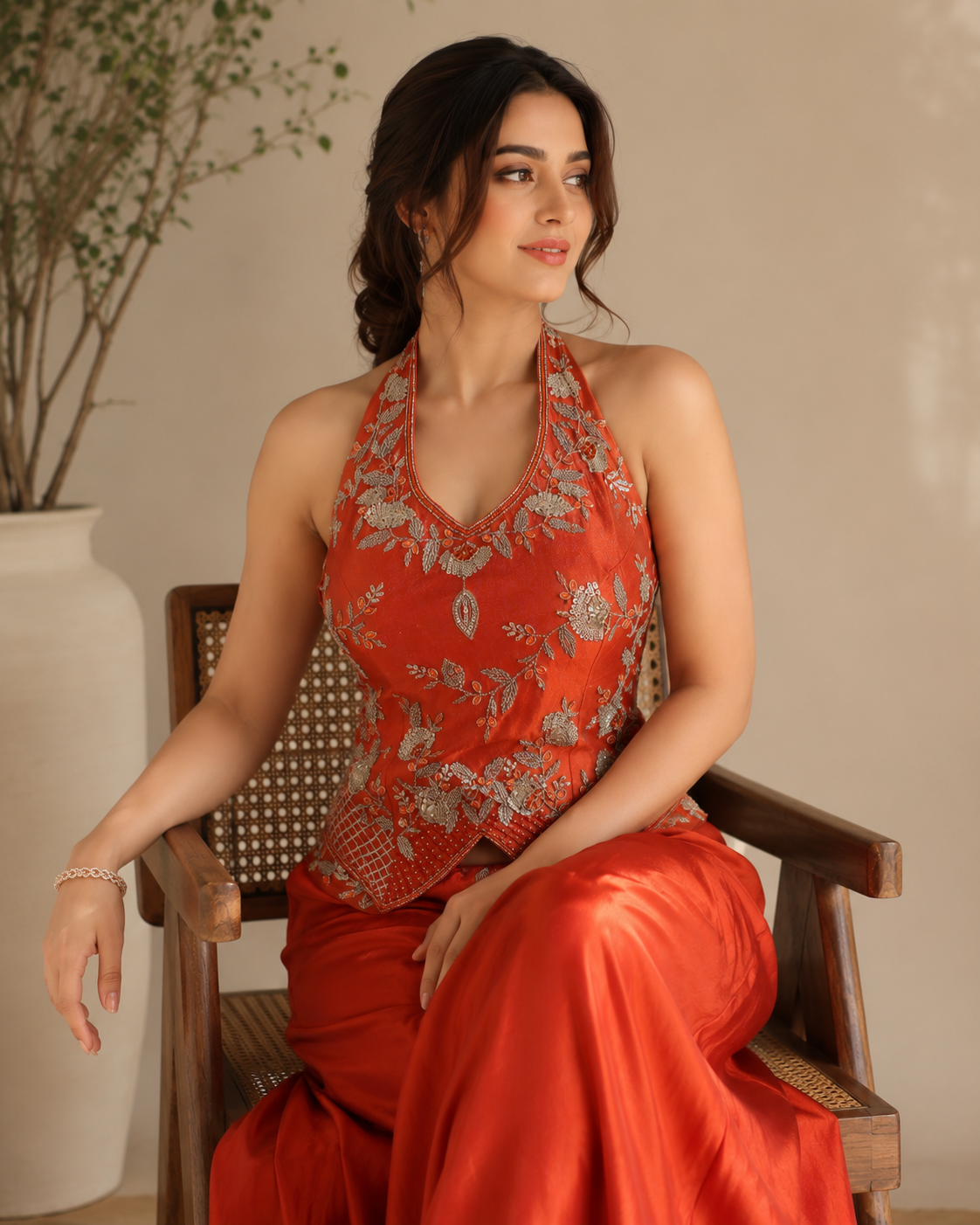Luxury Handworked Halter Neck Co-Ord Set