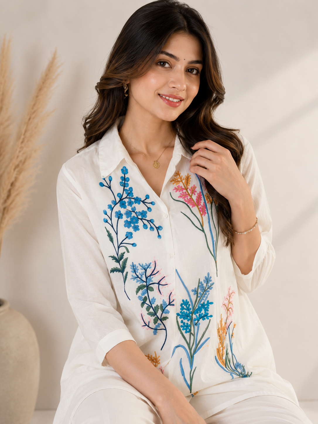 Floral Embroidered Co-Ord Set