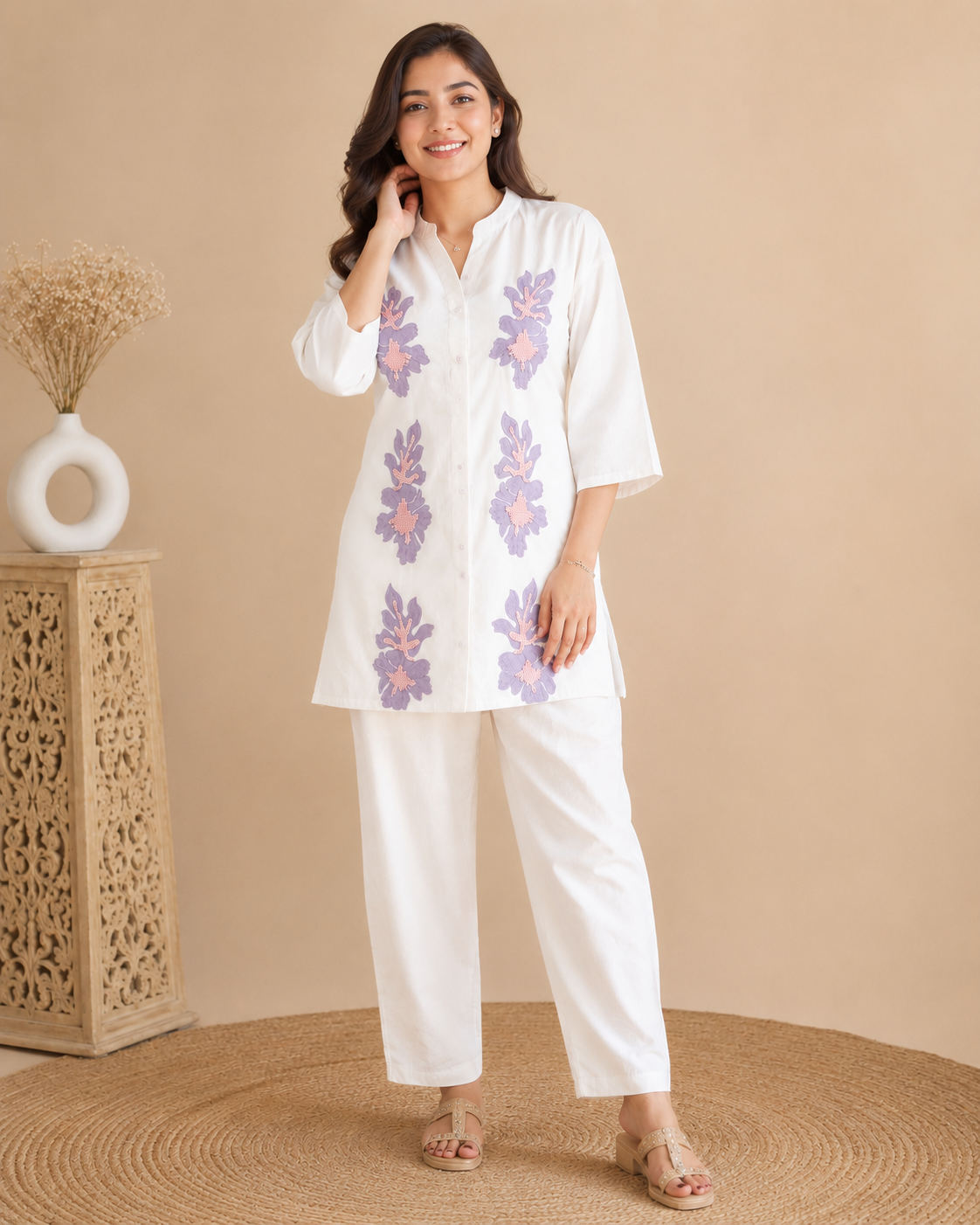 Lavender Bloom Premium Cotton Co-Ord Set