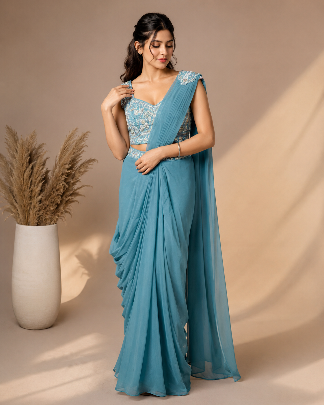Handworked Ready-to-Wear Saree XL