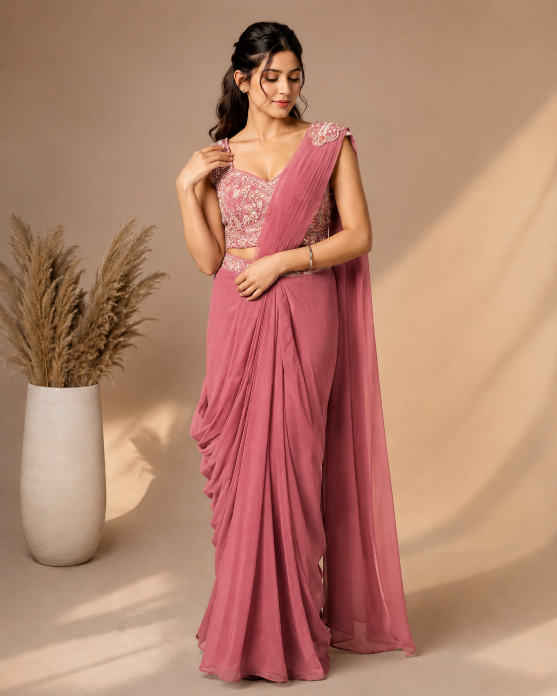 Handworked Ready-to-Wear Saree XL