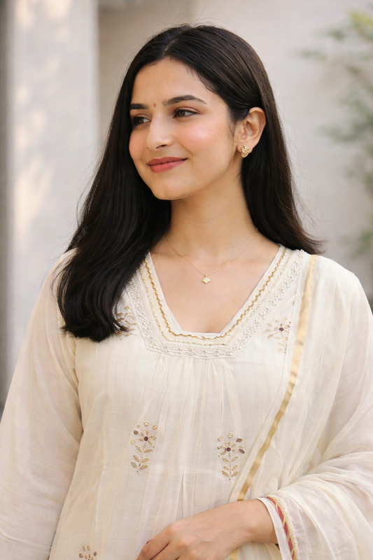 Premium Mul-Chanderi Anarkali Set