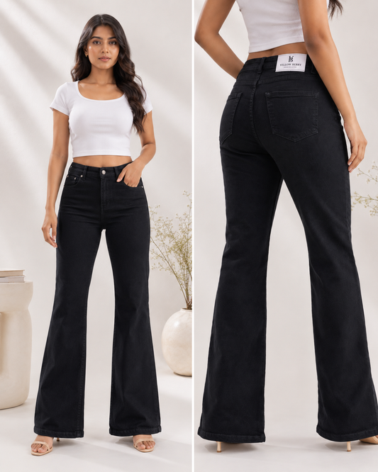 Black Bell Bottom Jeans