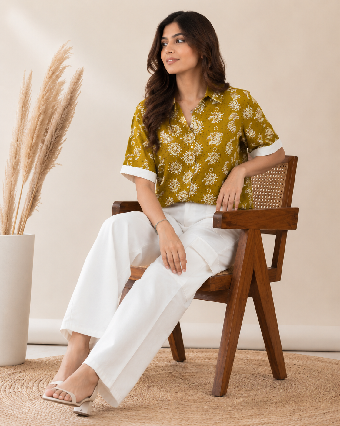 Olive Bloom Co-Ord Set