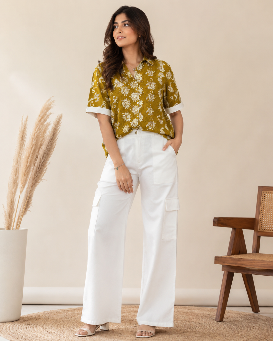 Olive Bloom Co-Ord Set