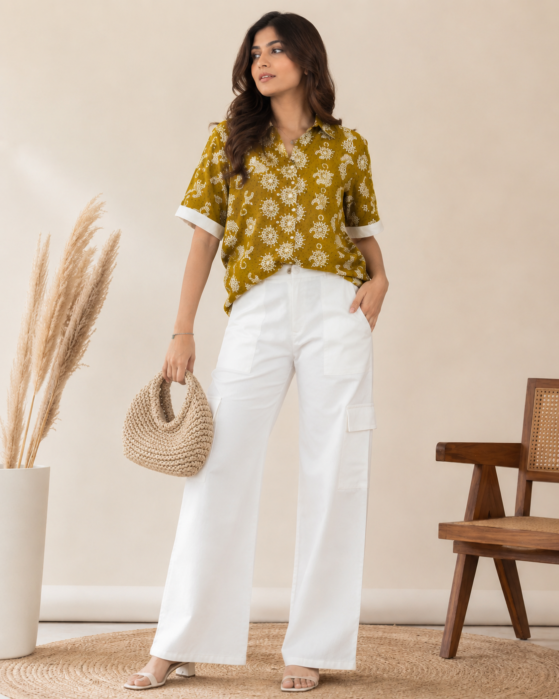 Olive Bloom Co-Ord Set