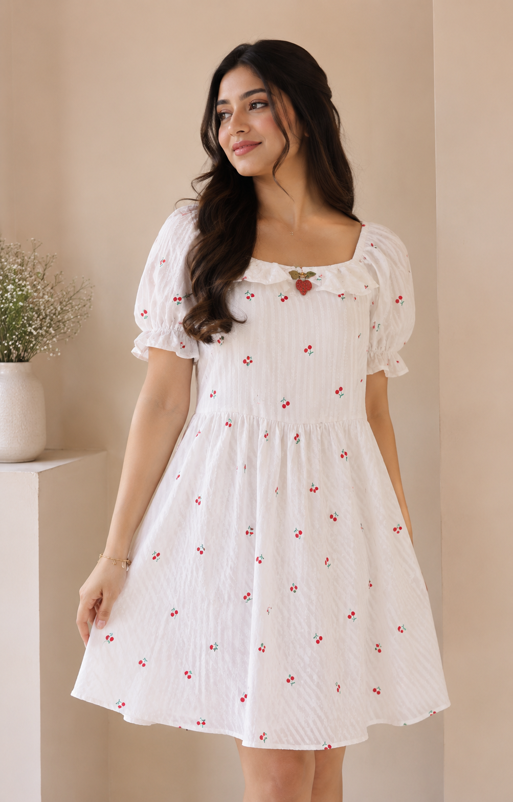 Cherry Bloom One Piece Dress