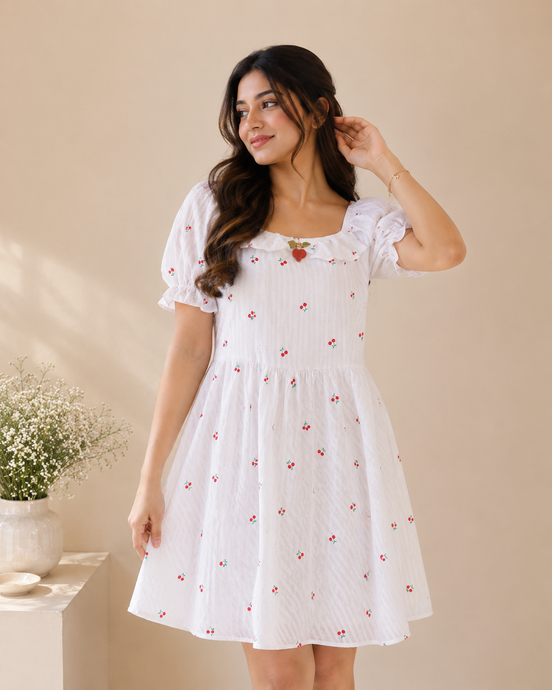 Cherry Bloom One Piece Dress