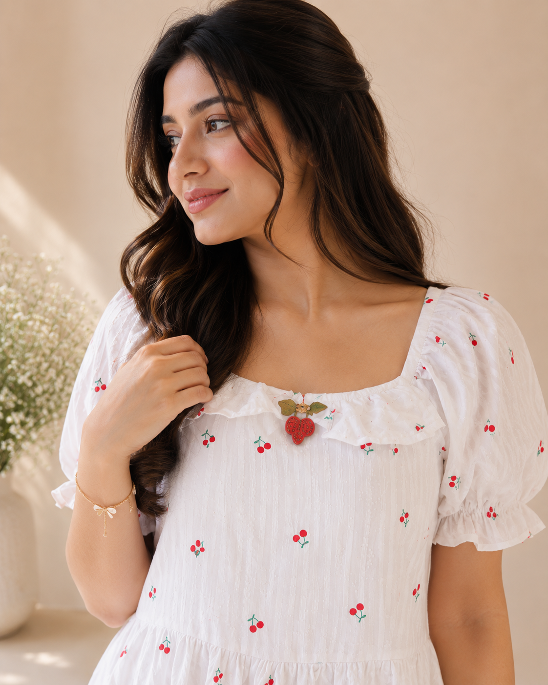 Cherry Bloom One Piece Dress
