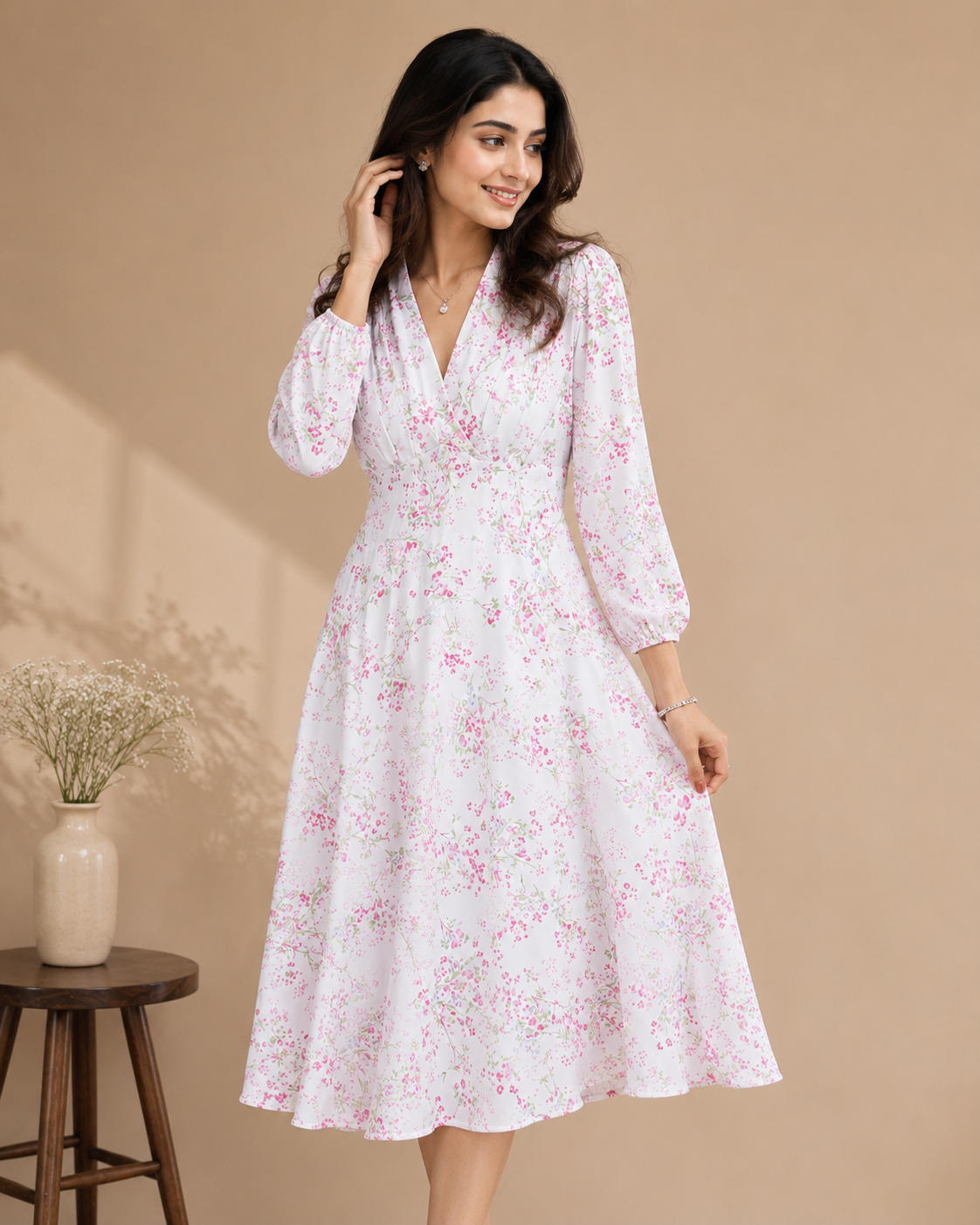 Rosalie Bloom Midi Dress