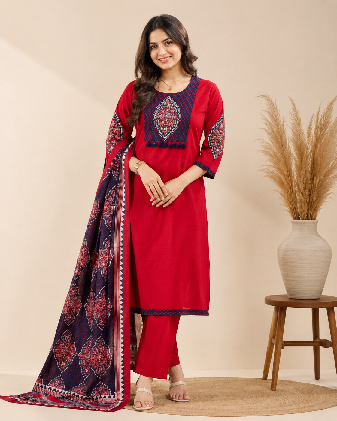 Rajvaadi Noor Cotton Kurti Set