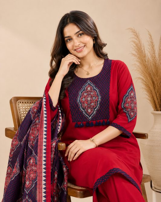 Rajvaadi Noor Cotton Kurti Set
