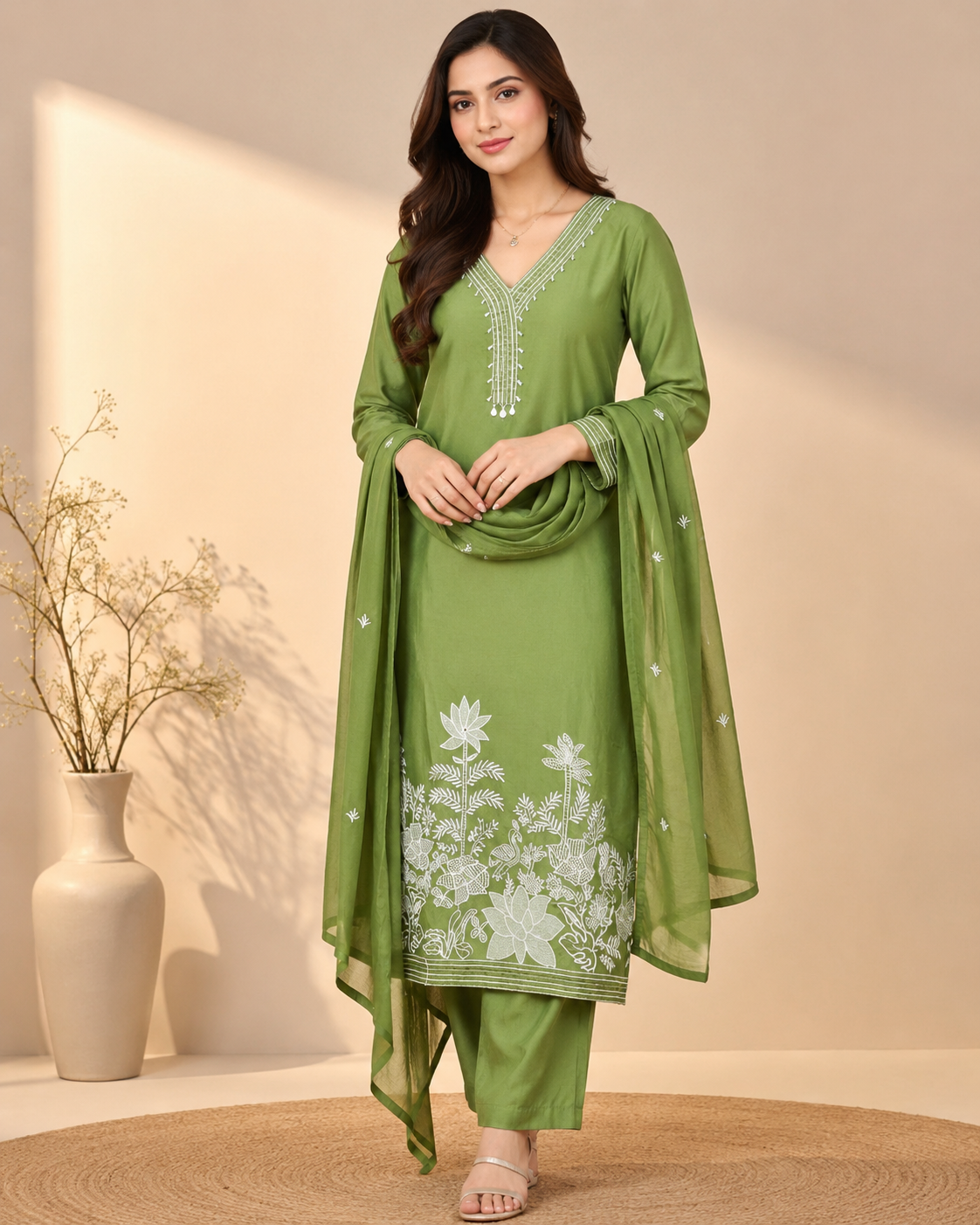 Verdelle Luxe Cotton Kurti Set