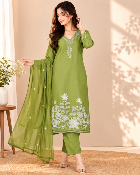 Verdelle Luxe Cotton Kurti Set
