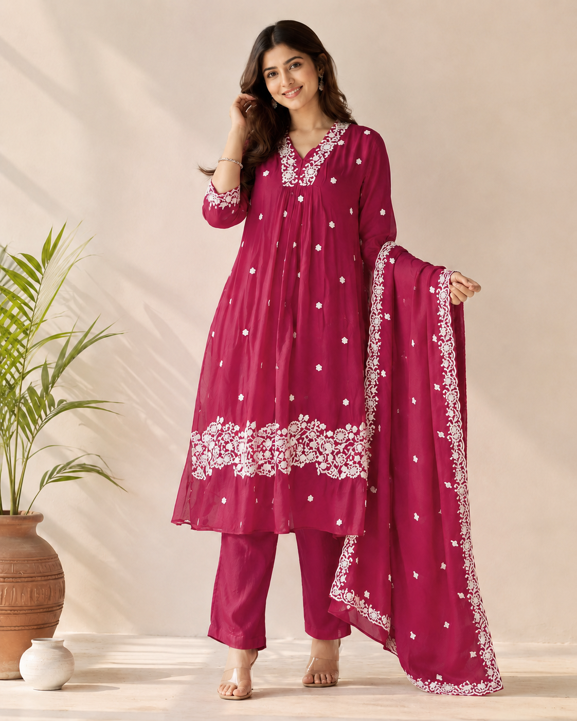 Veloura Fuchsia Grace Suit Set
