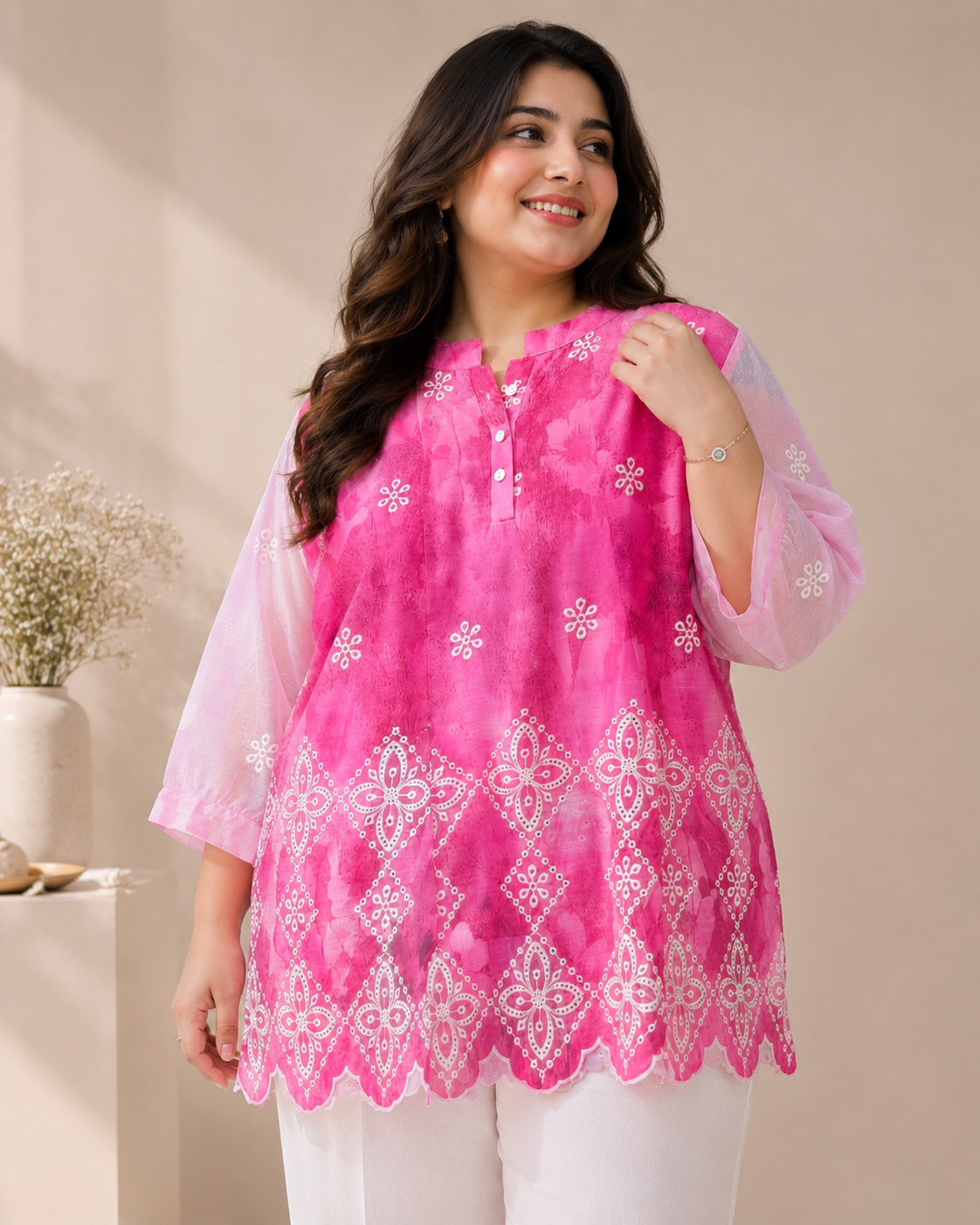 Blush Bloom Embroidered Top
