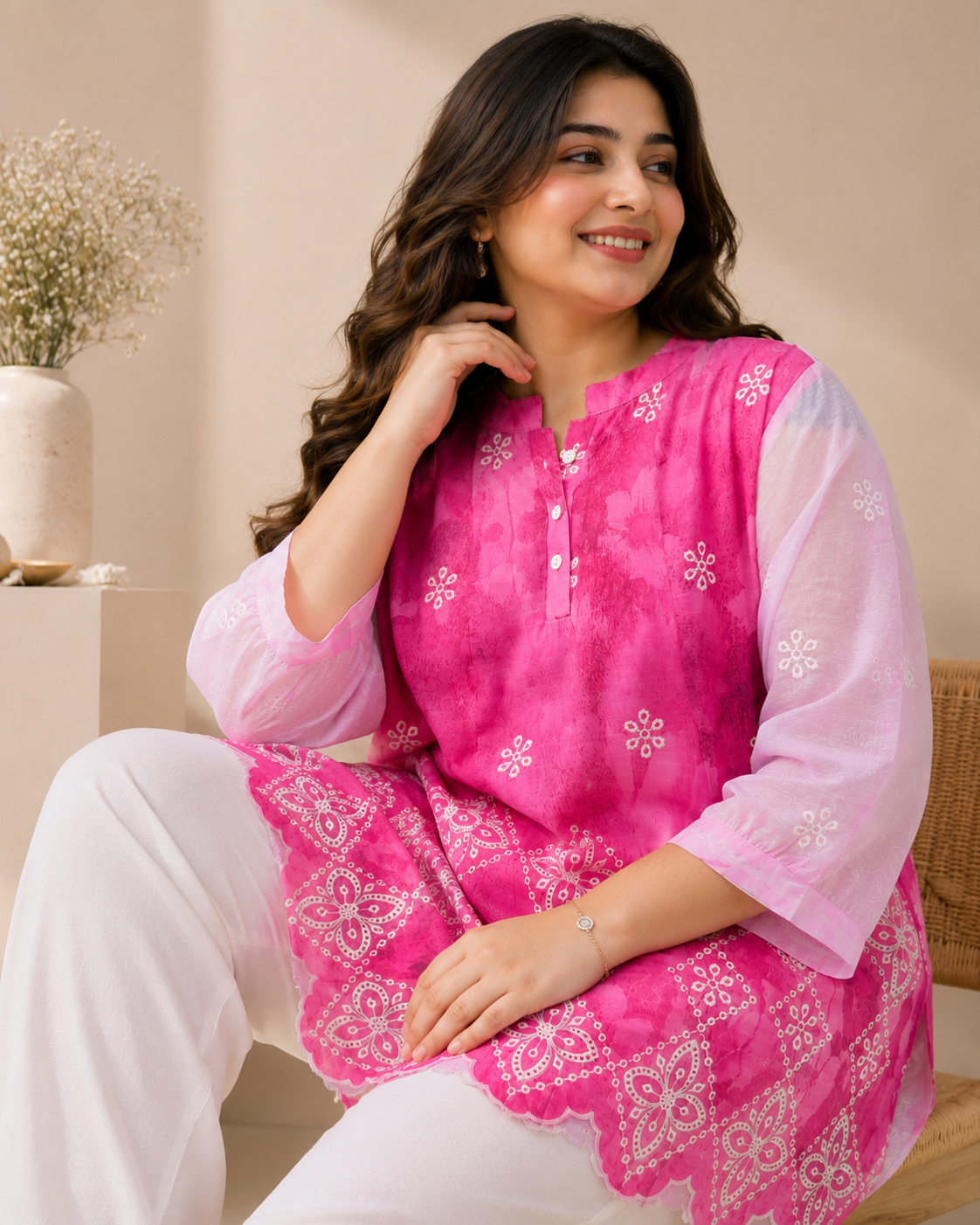 Blush Bloom Embroidered Top