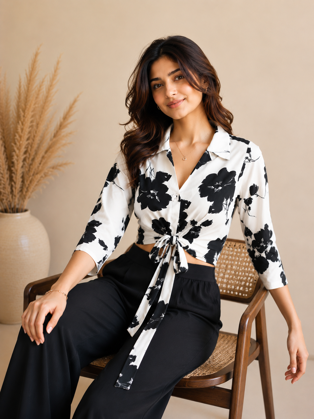 Black & White Floral Co-Ord Set