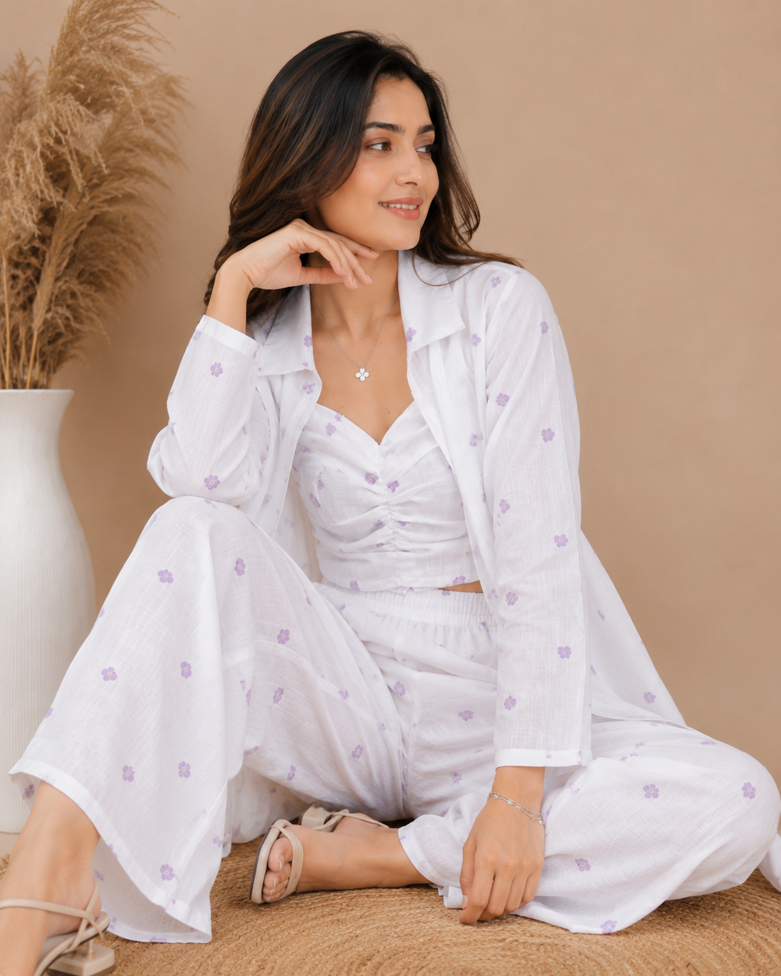 Lilac Bloom 3-Piece Co-ord Set