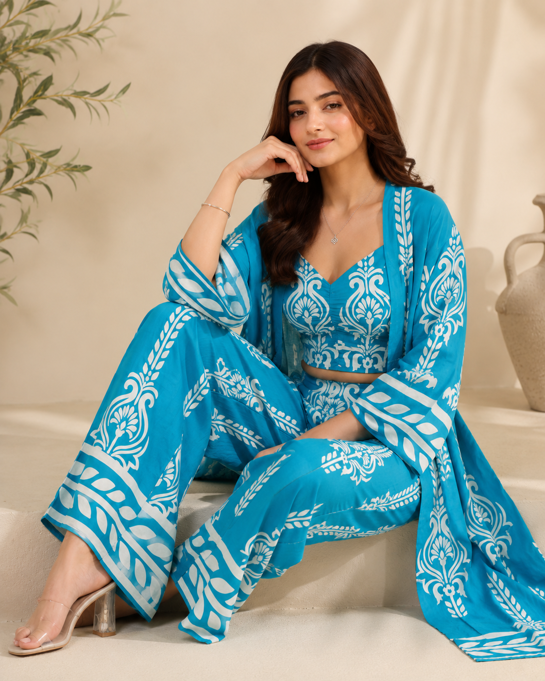Azure Bloom Co-Ord Set