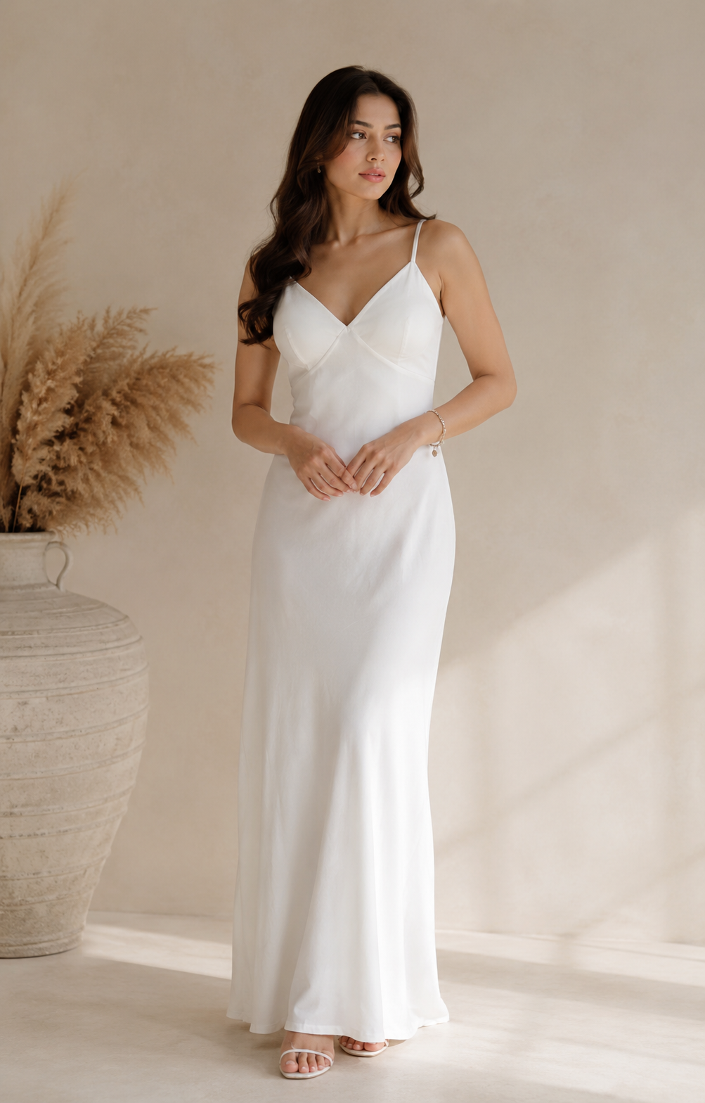 Ethereal White Slip Maxi Dress