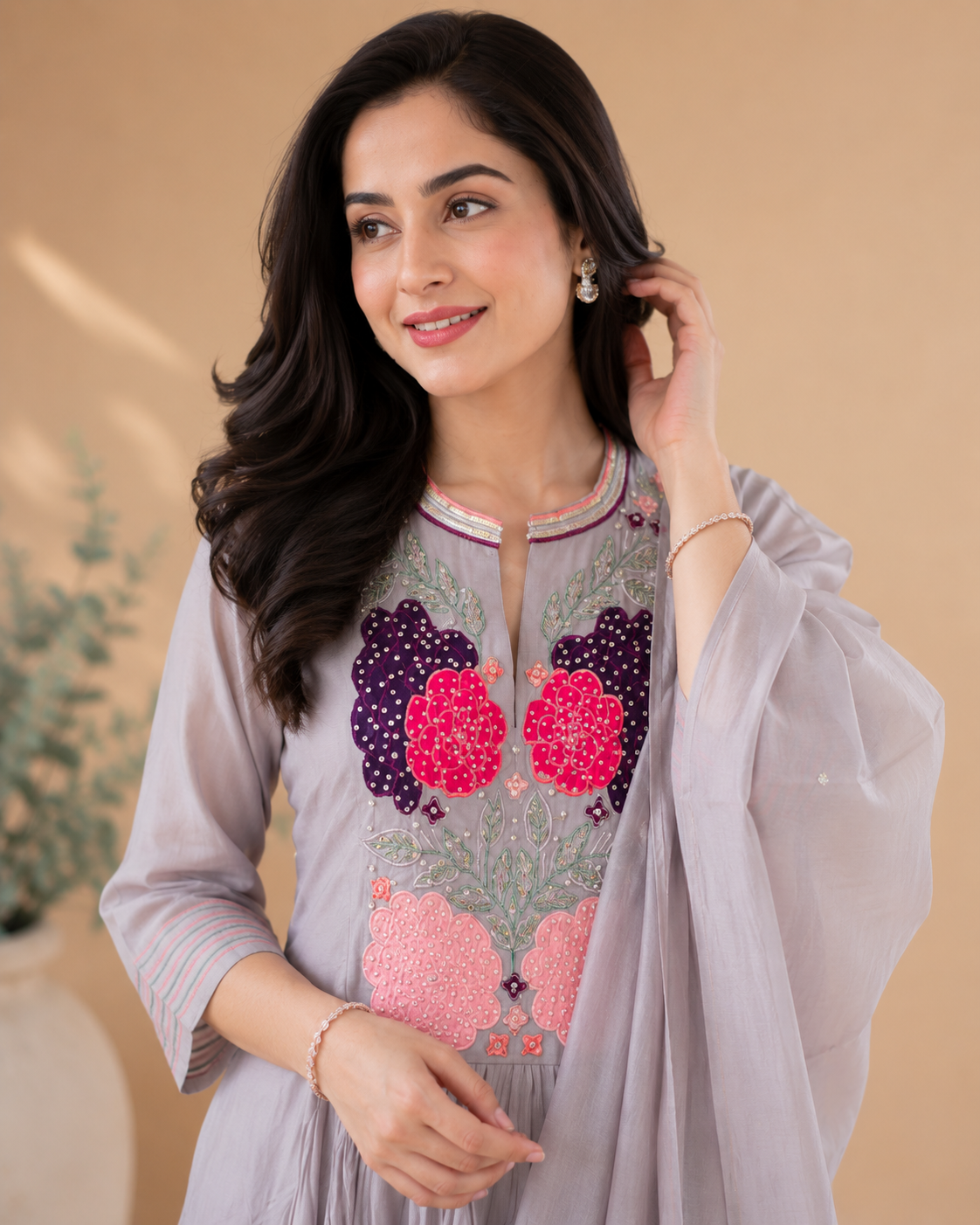 Rosabelle Luxe Embroidered Kurti Set