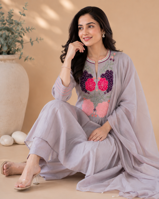 Rosabelle Luxe Embroidered Kurti Set
