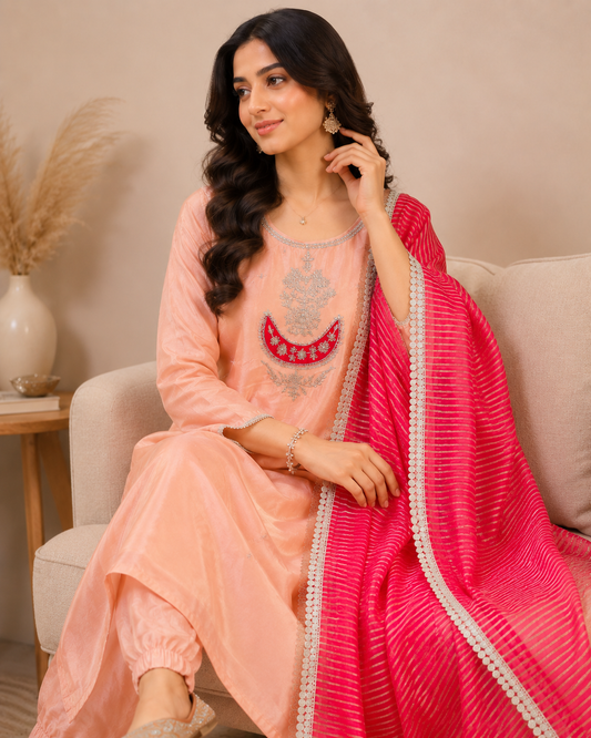 Zaria Luxe Zardosi Kurti Set