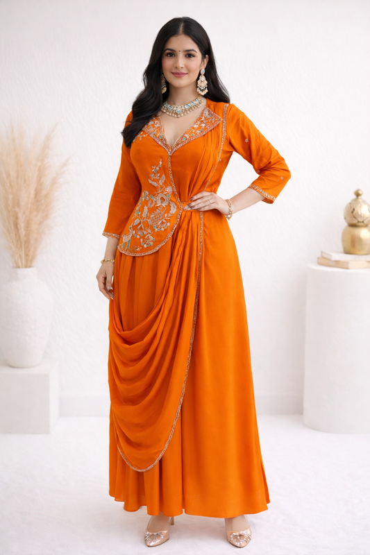 ZARI HANDWORKED DRAPE SET