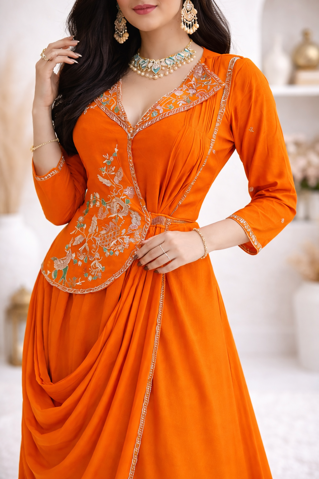 ZARI HANDWORKED DRAPE SET